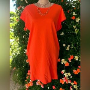 LLove Orange Tee Shirt Dress